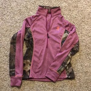 Browning Quarter Zip Sweatshirt pink/purple Camo